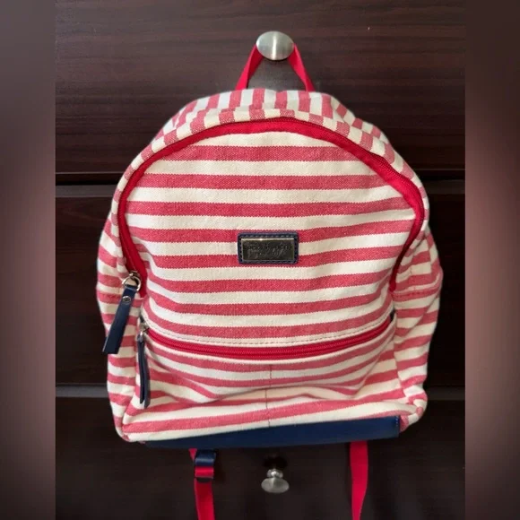 Tommy Hilfiger red/white striped backpack - Picture 1 of 4